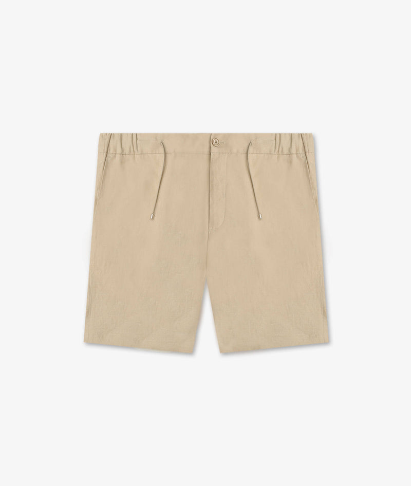 Bermuda in lino Avana