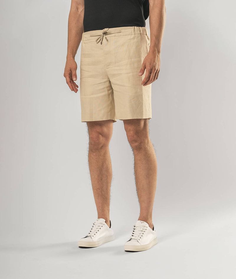 Bermuda in lino Avana