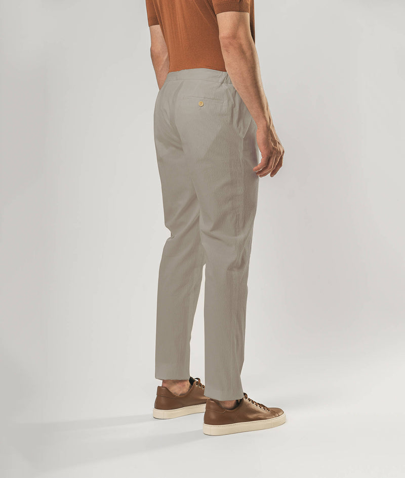Pantalone in cotone seersucker Charleston