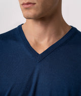 Maglione scollo a V in cashmere e seta Alaska