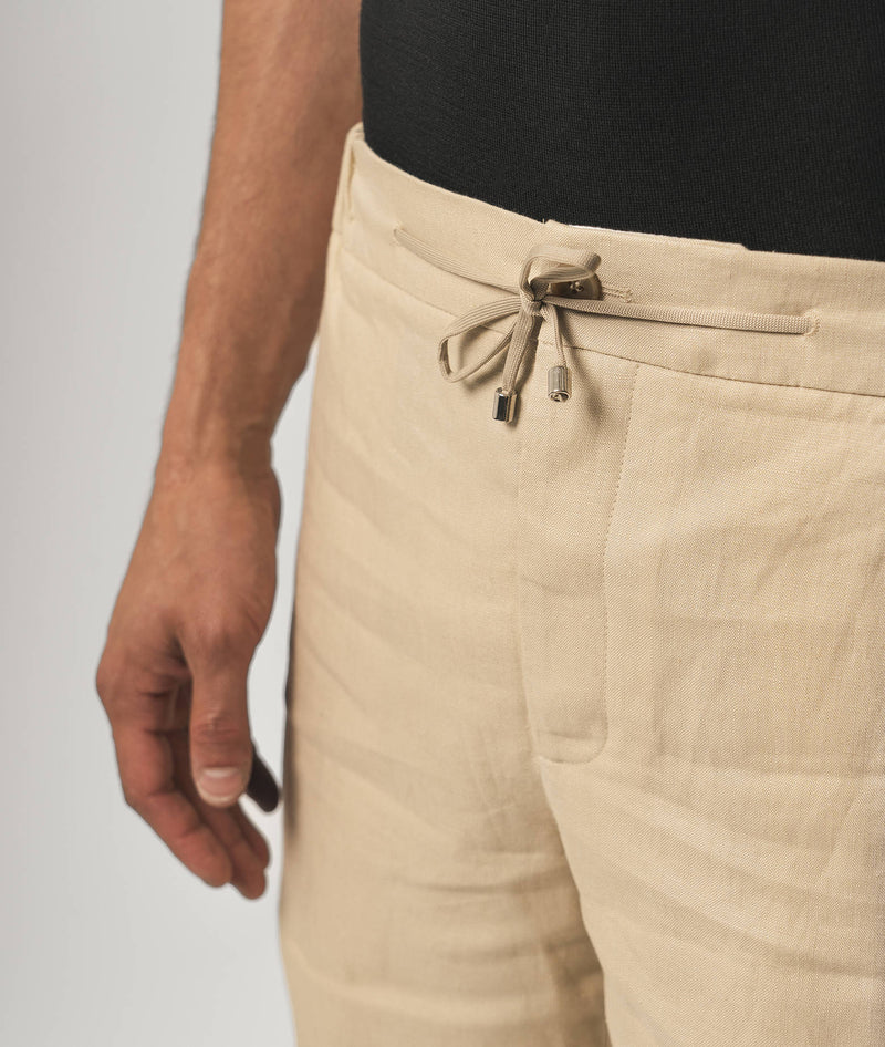Bermuda in lino Avana