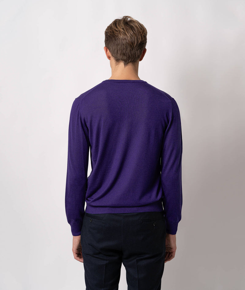 Maglione scollo a V in cashmere e seta Alaska