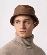 Cappello pescatore in pelle