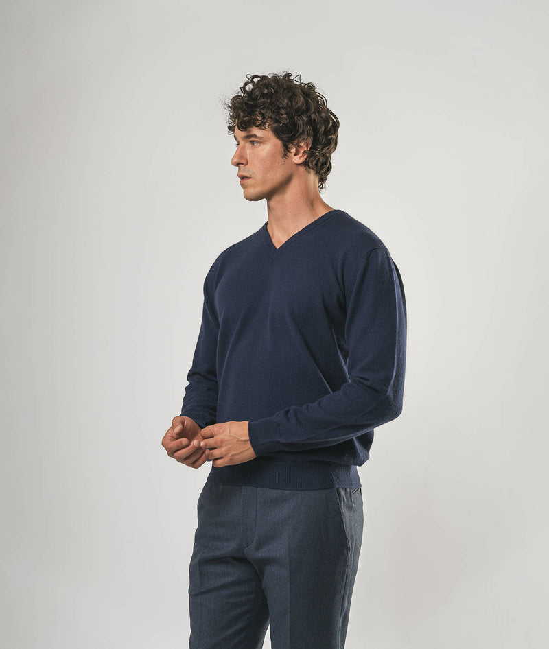 Maglione scollo a V in cashmere Stoccolma