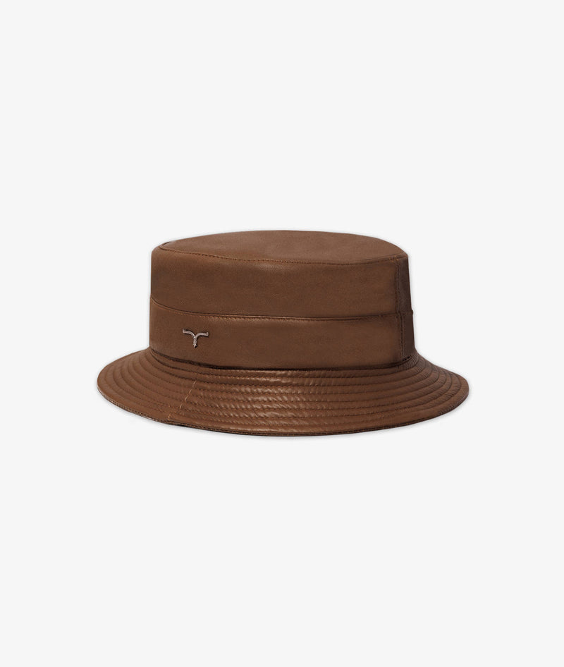 Cappello pescatore in pelle