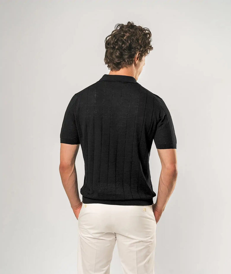 Polo in lino e cotone Saint Tropez