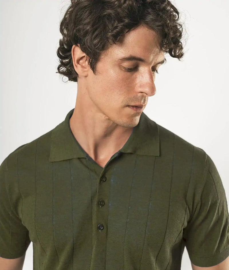 Polo in lino e cotone Saint Tropez