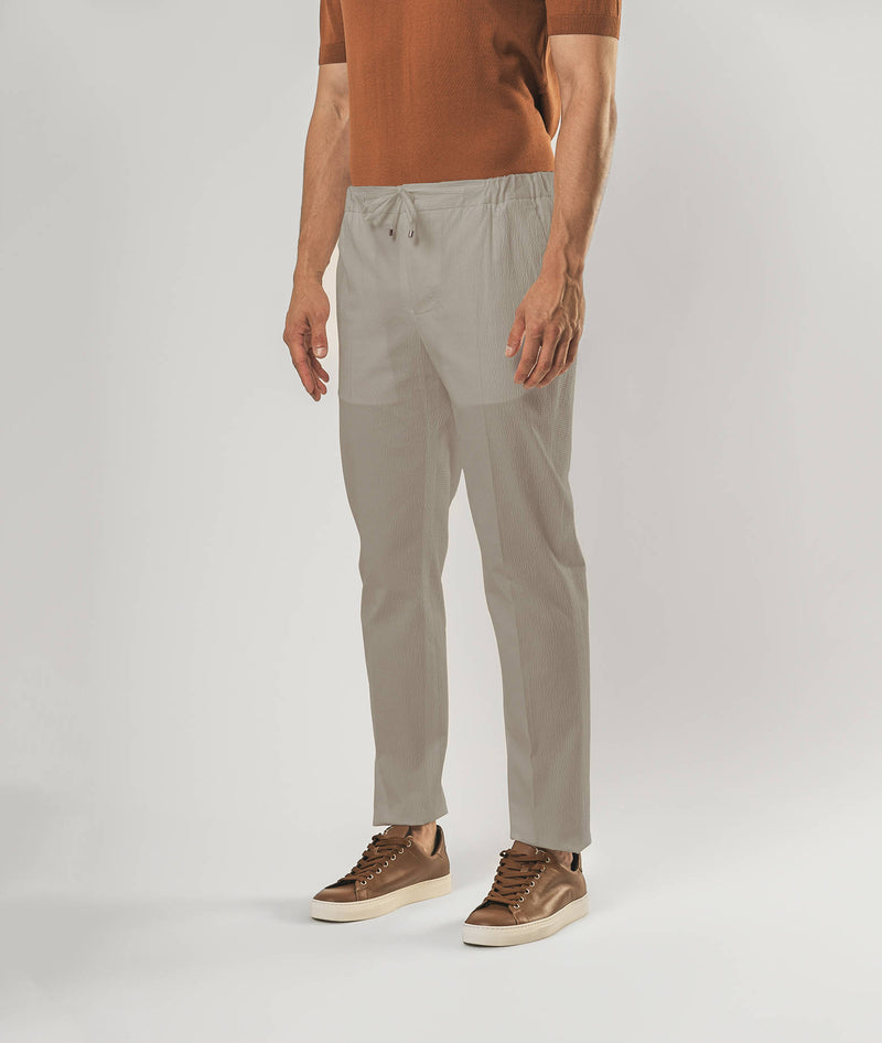Pantalone in cotone seersucker Charleston