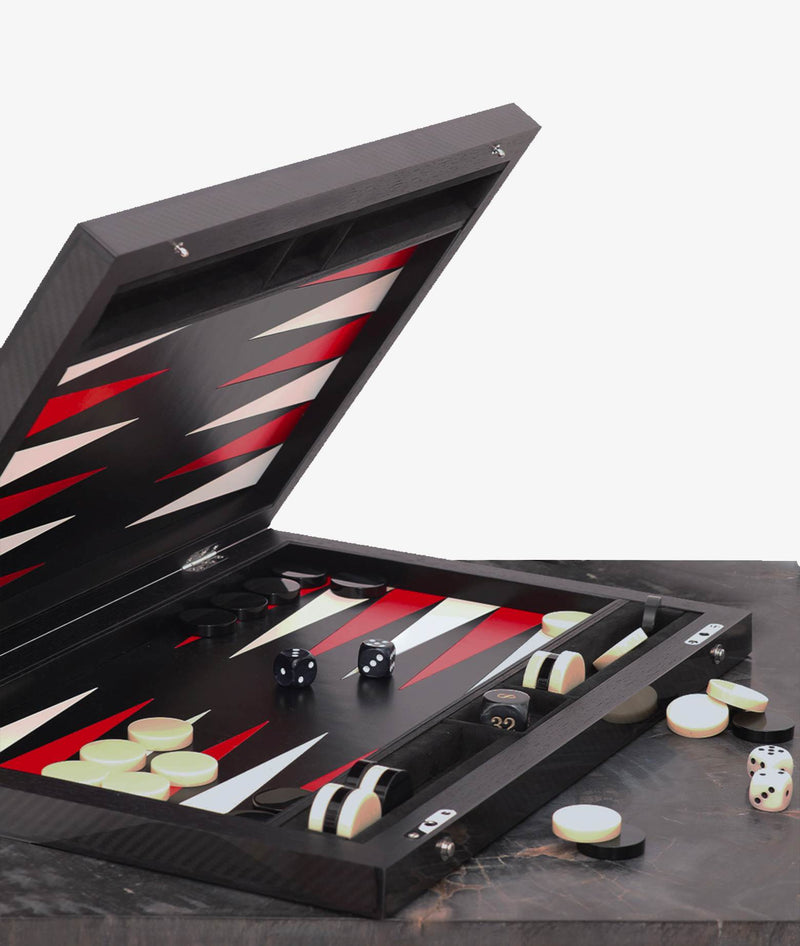 Backgammon in fibra di carbonio