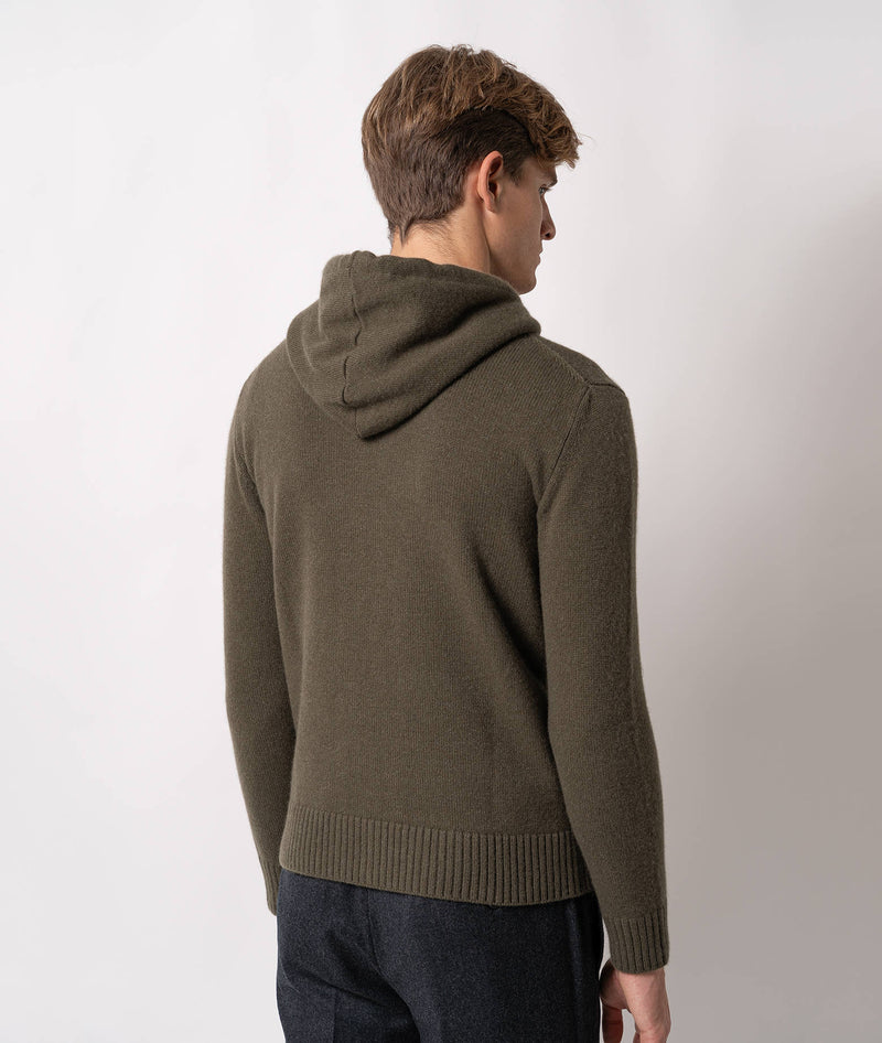 Felpa con zip in cashmere Bruges
