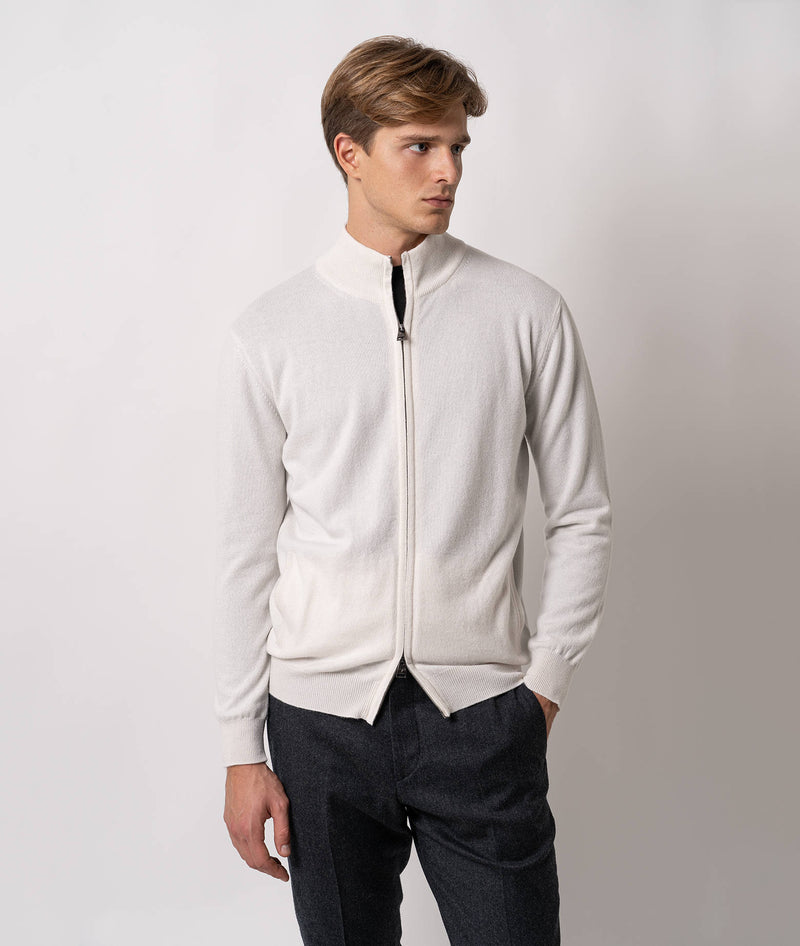 Cardigan full zip in cashmere Helsinki