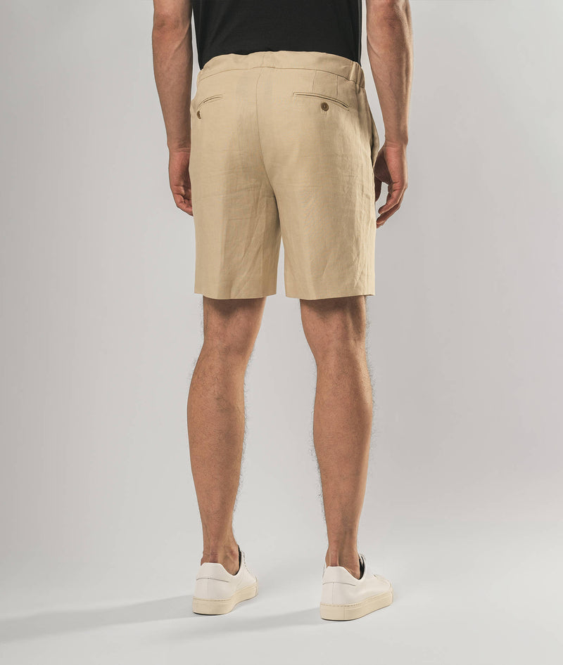 Bermuda in lino Avana