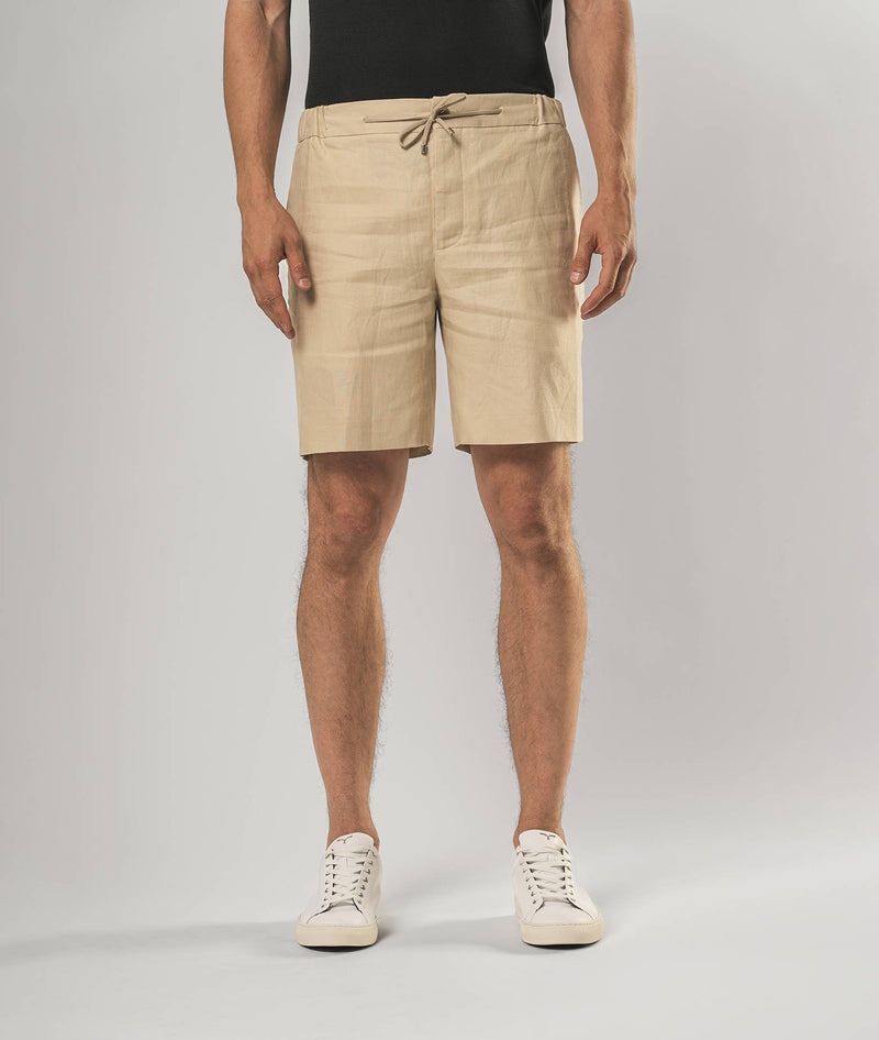 Bermuda in lino Avana