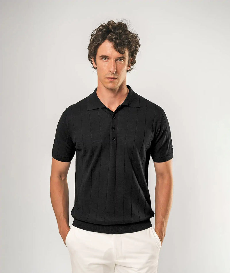 Polo in lino e cotone Saint Tropez