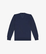Maglione scollo a V in cashmere e seta Alaska