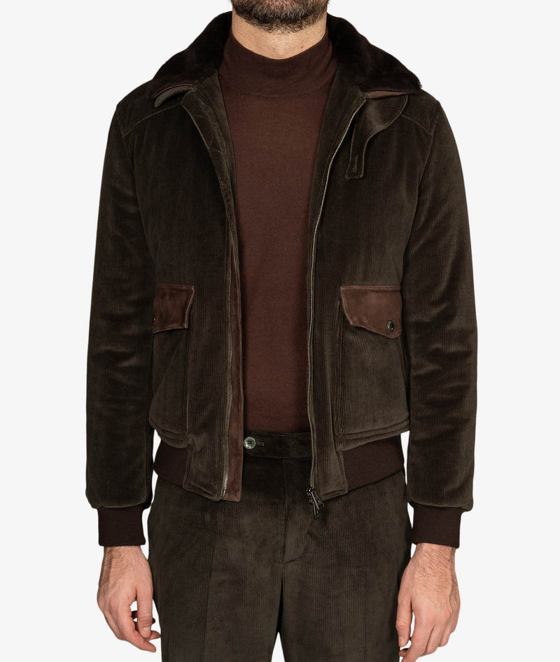 Bomber in cashmere e cotone Makalu