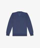 Maglione scollo a V in cashmere e seta Alaska