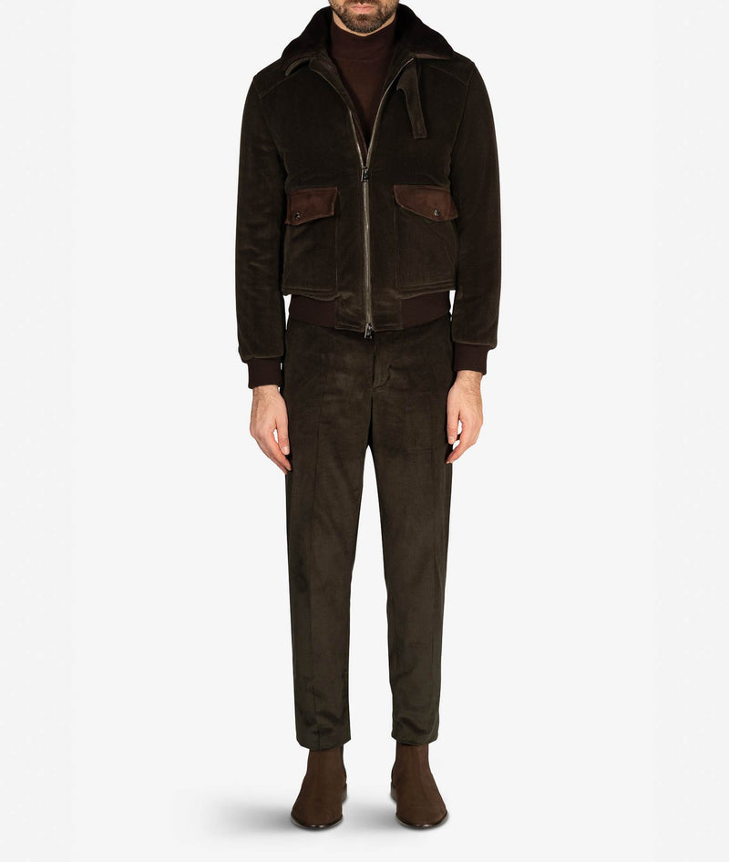Bomber in cashmere e cotone Makalu