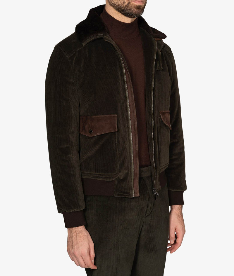 Bomber in cashmere e cotone Makalu