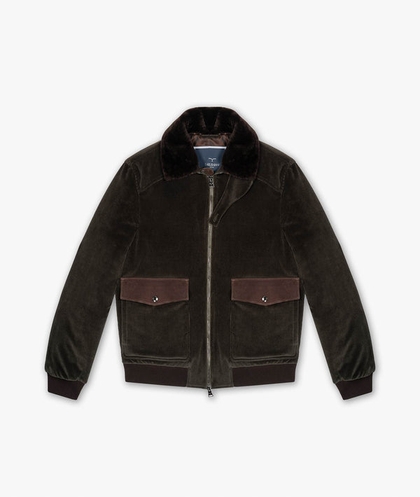 Bomber in cashmere e cotone Makalu